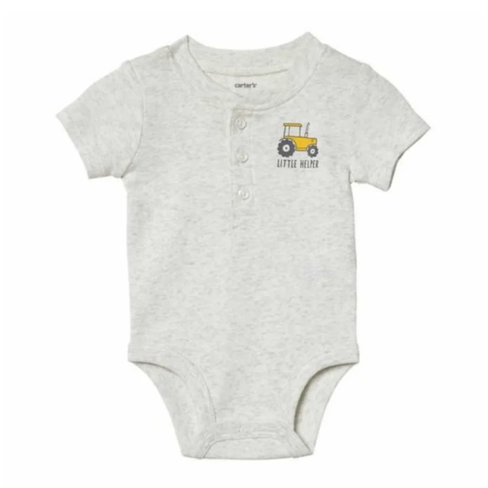 New Carter's Kids Boys 4 Piece Set - Tractor Print - 12 Months